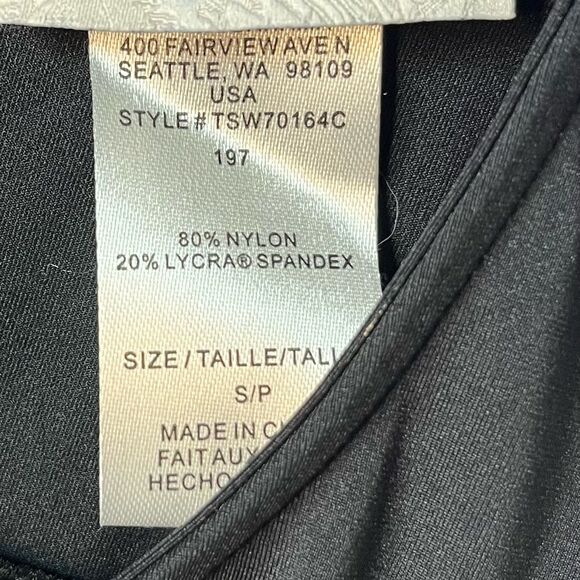 Women's Tommy Bahama Flounce Hem Tank Dress with Pockets Size Small - Black NEW - Picture 7 of 11